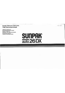 Sunpak 26 DX manual. Camera Instructions.
